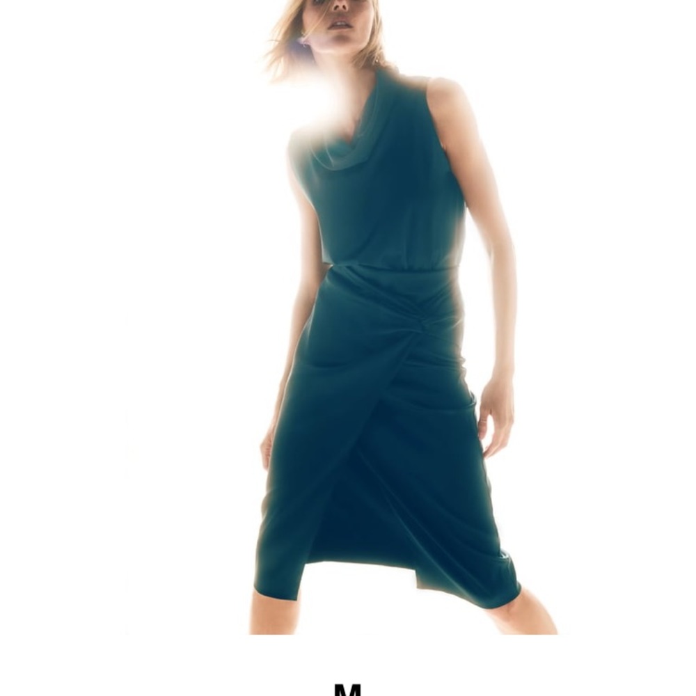 Satin effect top and knotted skirt